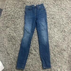 New- blue skinny jeans- ankle- 10” high-rise- 25T- madewell